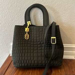 Valentino Orlandi quilted handbag with strap. Made Italy